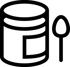 Baby Puree Pot And A Spoon Tracing Svg Vector, Free Vectors File